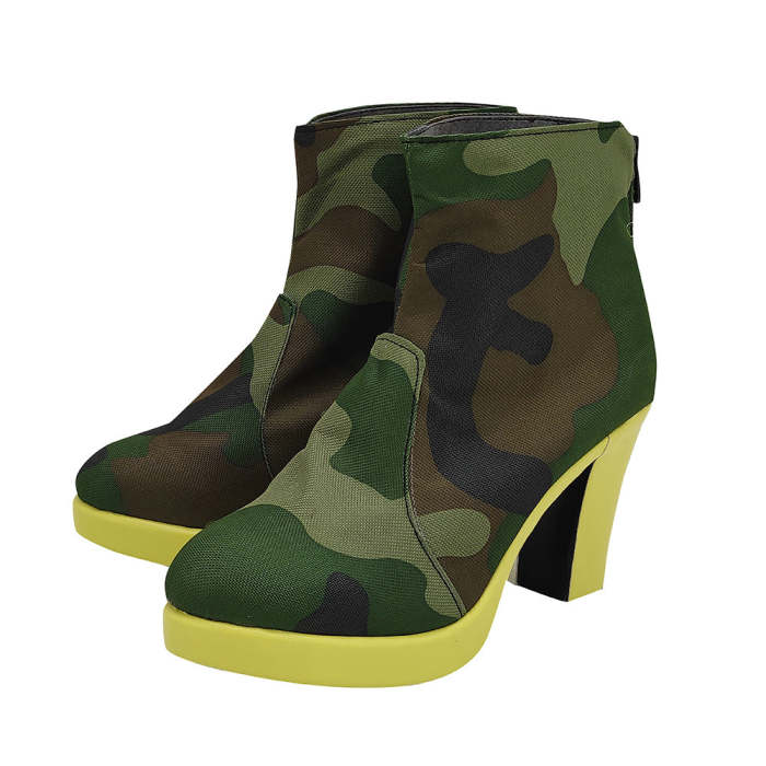 Jojo'S Bizarre Adventure: Stone Ocean Jolyne Cujoh 14 Years Green Cosplay Shoes