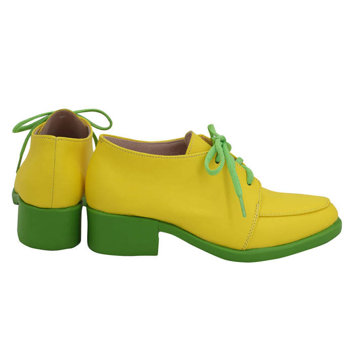 Jojo'S Bizarre Adventure :Unbreakble Diamond Rohan Kishibe Heaven' Door Yellow Cosplay Shoes