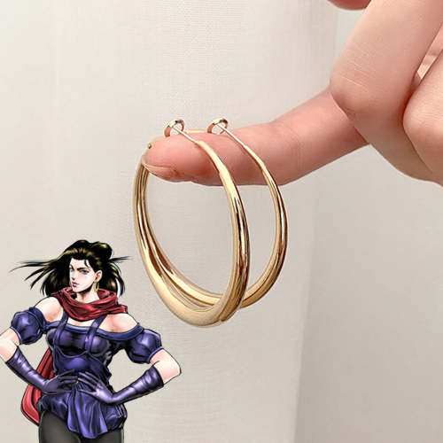 Jojo'S Bizarre Adventure Lisa Lisa Earring Cosplay Accessory Prop