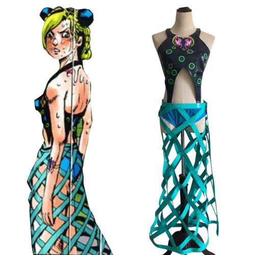 Jojo'S Bizarre Adventure: Stone Ocean Cujoh Jolyne Ep01 Long Skirt Cosplay Costume