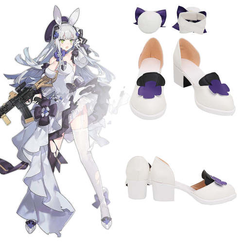 Girls' Frontline Hk416 Primrose-Flavored Foil Candy White Cosplay Shoes