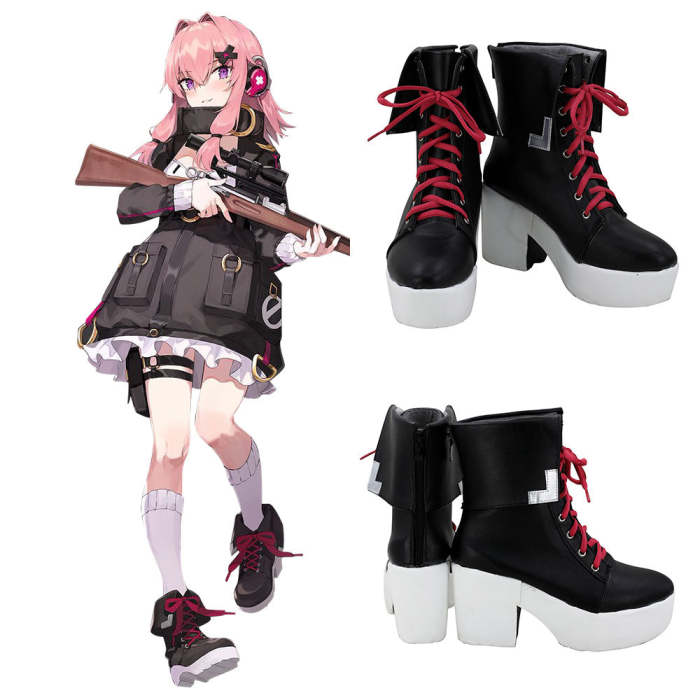 Girls Frontline K31 Black Red Shoes Cosplay Boots