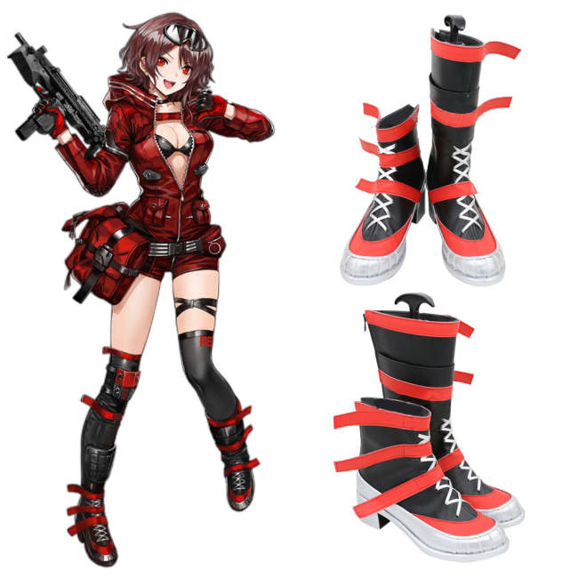 Girls' Frontline Pm-06 Black Cosplay Shoes