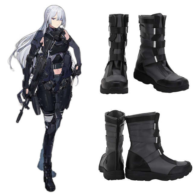 Girls' Frontline Ak15 Black Shoes Cosplay Boots