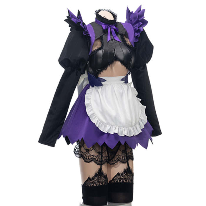 Fate Grand Order Lancer Alter Artoria Pendragon Maid Black Cosplay Costume