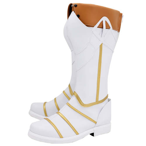 Fate Grand Order Gareth Golden Brown White Cosplay Shoes