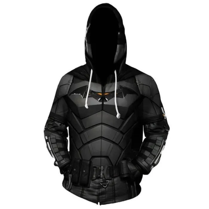 Batman Cosplay Unisex Adult 3D Print Zip Up Sweatshirt Jacket