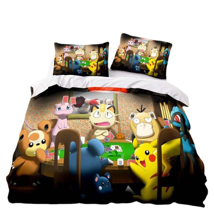 Game Pokémon Pikachu Bedding Sets Pattern Quilt Cover Without Filler