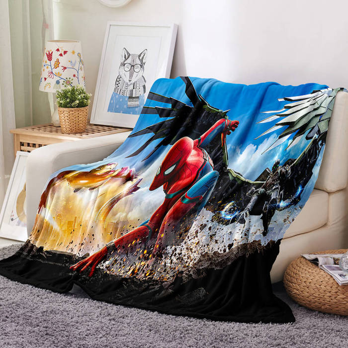 Marvel Spider Man Blanket Flannel Throw Room Decoration