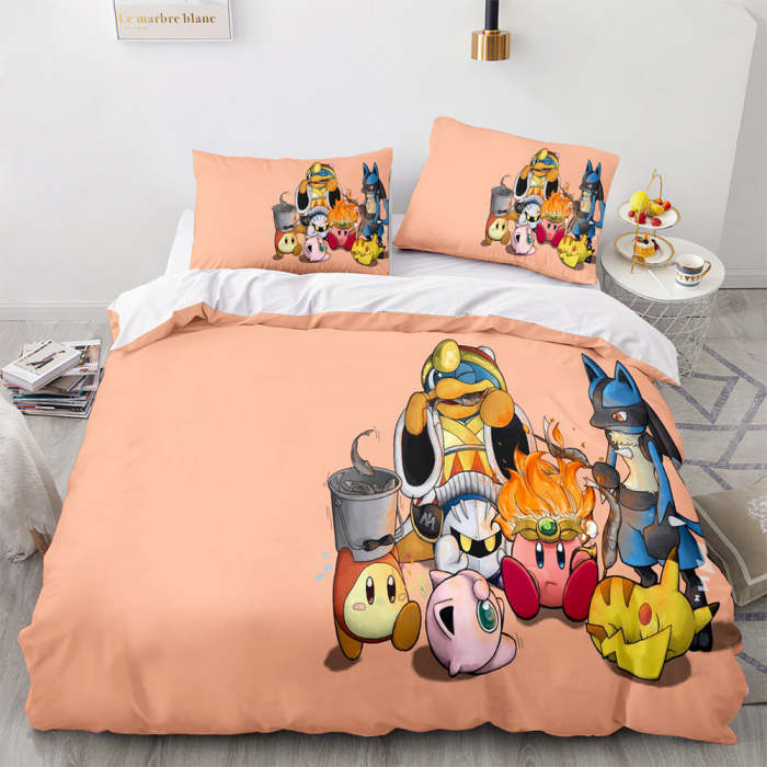 Pokémon Pattern Pikachu Bedding Set Quilt Cover