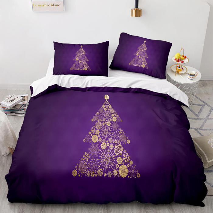 Christmas Tree Pattern Bedding Sets Quilt Cover Without Filler