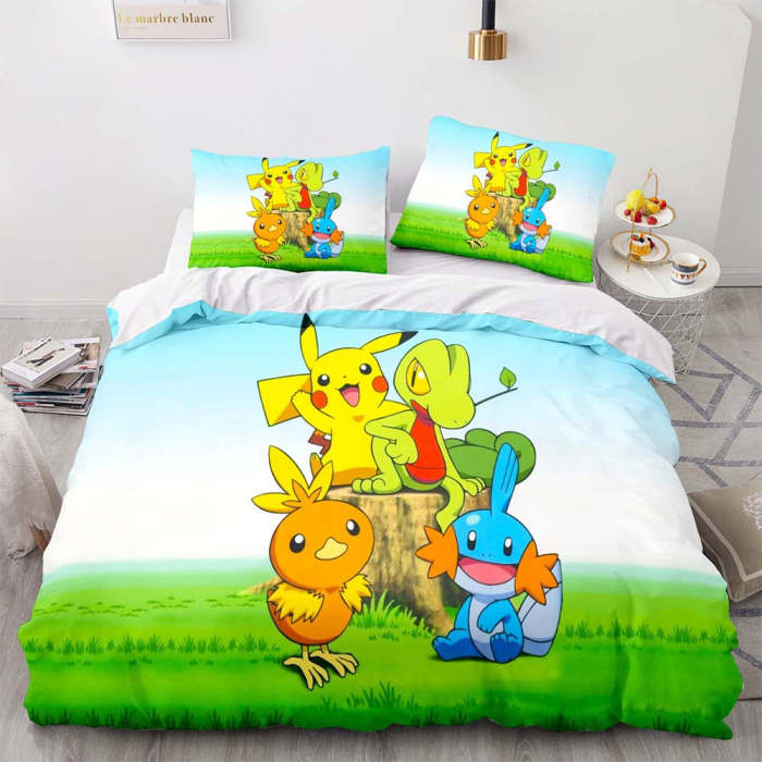Game Pokémon Pikachu Bedding Sets Pattern Quilt Cover Without Filler