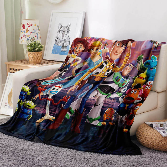 Toy Story Pattern Blanket Flannel Throw Room Decoration