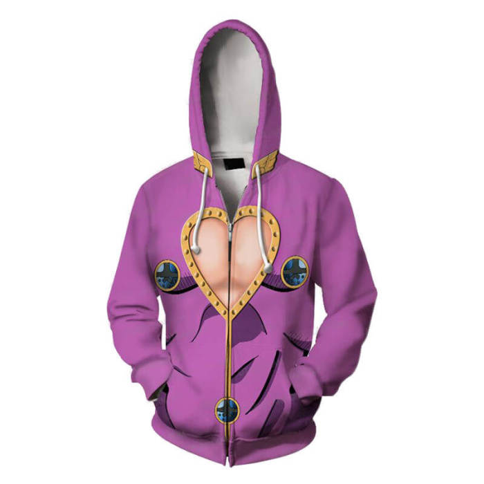 Jojo'S Bizarre Adventure Hoodie Unisex Adult 3D Print Zip Up Sweatshirt Jacket