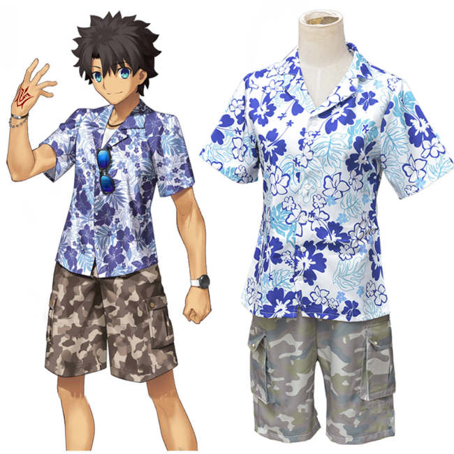 Fate Grand Order Ritsuka Fujimaru Tropical Summer Male Master Cosplay Costume