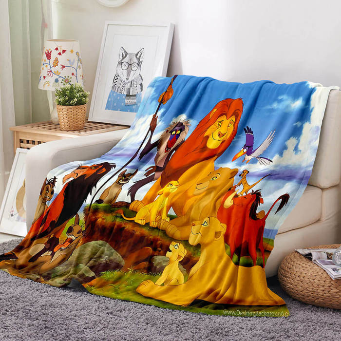 The Lion King Blanket Flannel Throw Room Decoration