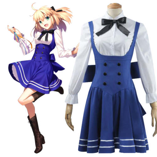 Fate Grand Order Fgo Artoria Pendragon Saber Fes. 4Th Anniversary Cosplay Costume