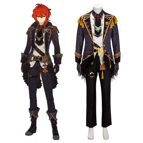 Genshin Impact Diluc Game Cosplay Costume