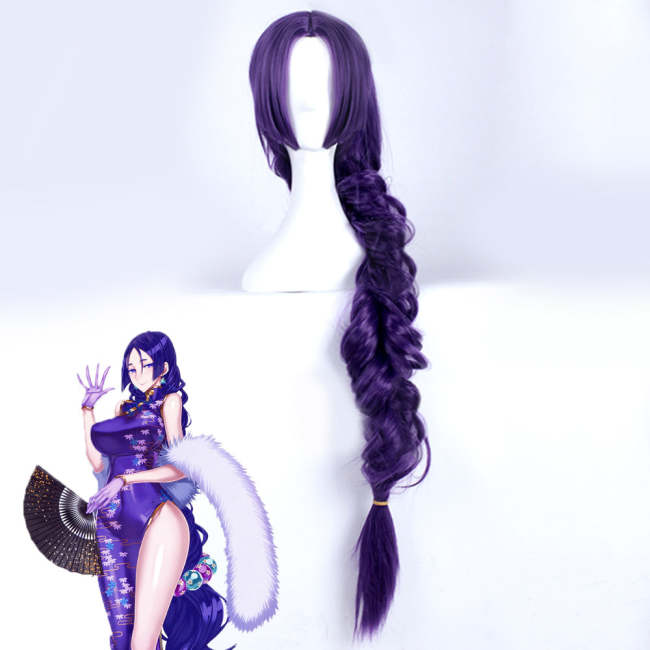 Fate Grand Order Fgo Minamoto No Yorimitsu Minamoto No Raikou Cheongsam Purple Cosplay Wig