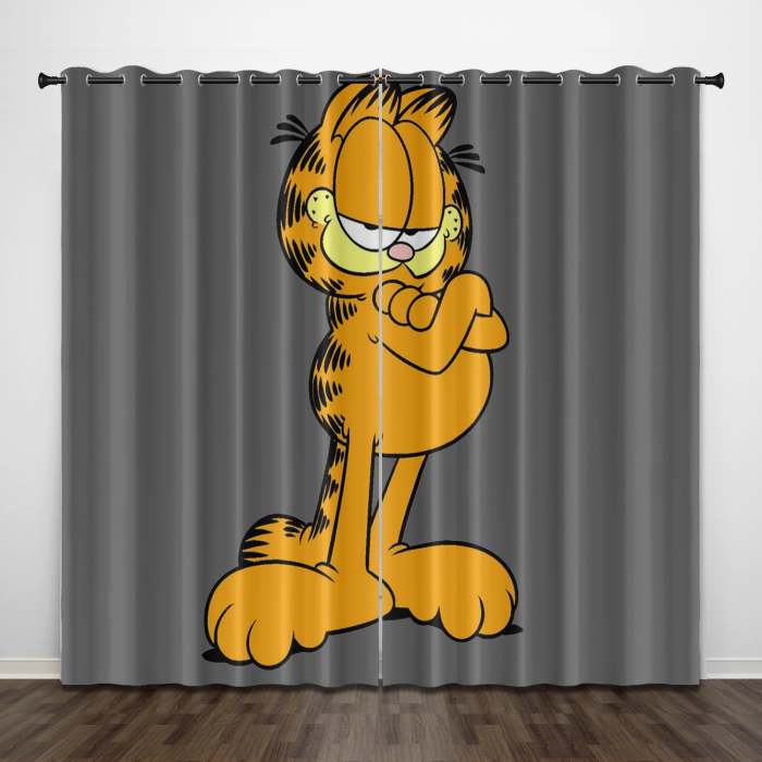 Garfield Curtains Pattern Blackout Window Drapes