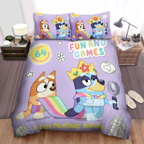 Cartoon Bluey Bedding Set Quilt Cover