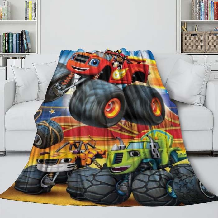 Blaze And The Monster Machines Blanket Flannel Fleece Throw Room Decoration