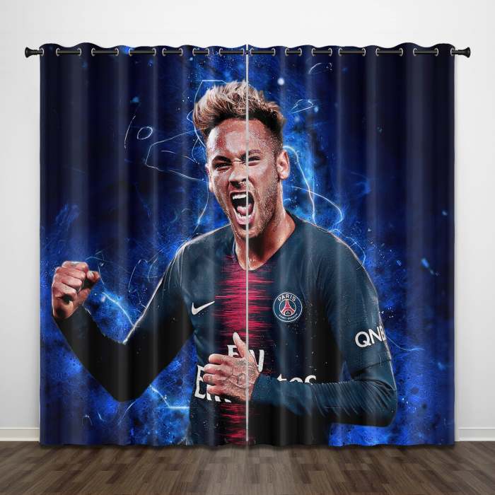 Neymar Curtains Pattern Blackout Window Drapes