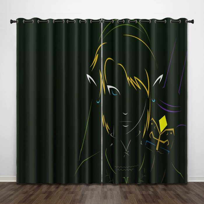 The Legend Of Zelda Curtains Pattern Blackout Window Drapes