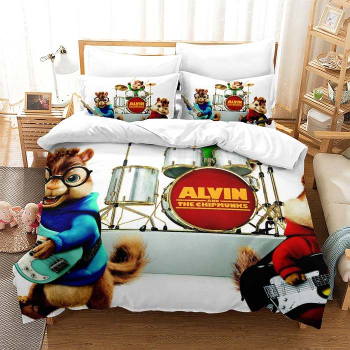 Alvin And The Chipmunks Bedding Set Quilt Duvet Cover Without Filler