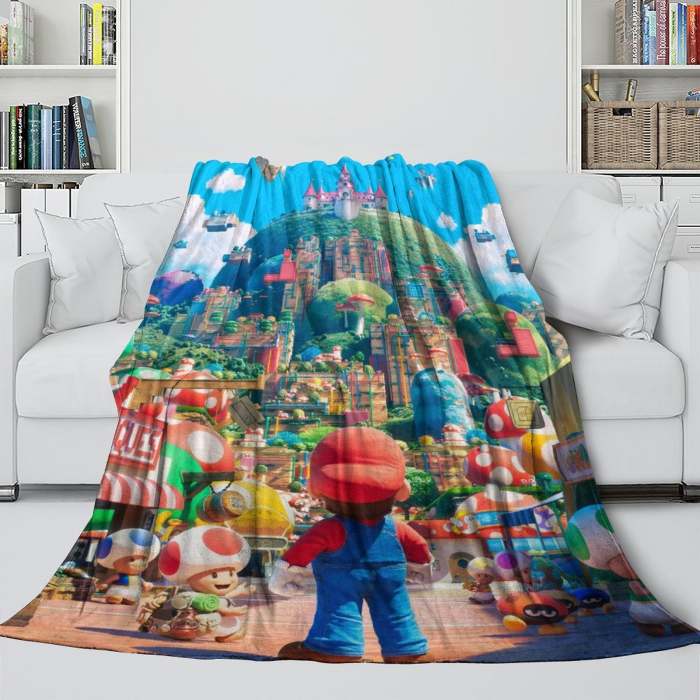 The Super Mario Bros Movie Blanket Flannel Fleece Throw