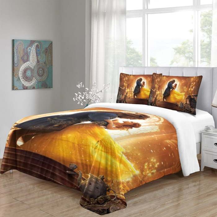 Beauty And The Beast Bedding Set Quilt Duvet Cover Without Filler