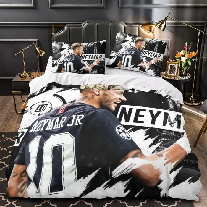 Neymar Pattern Bedding Set Quilt Cover Without Filler