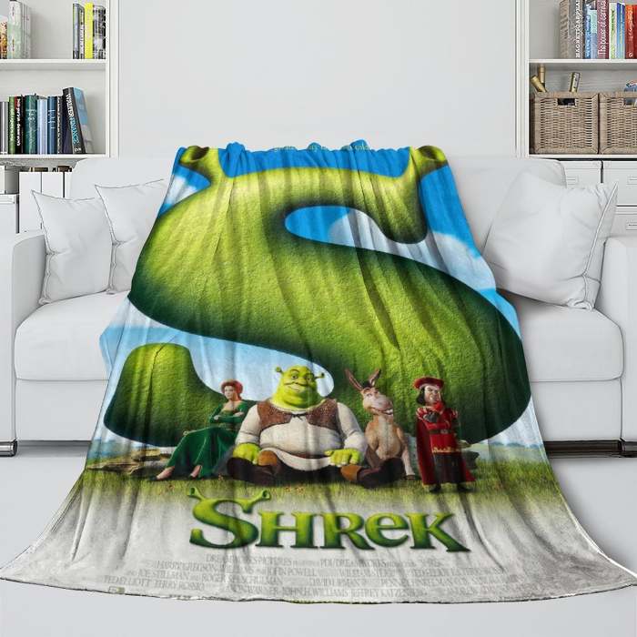 Shrek Blanket Flannel Fleece Throw Room Decoration