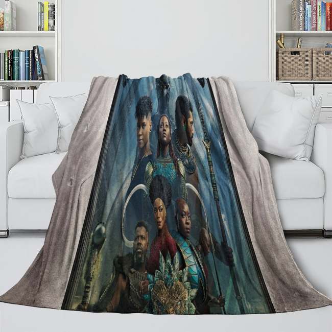 Black Panther Wakanda Forever Blanket Flannel Throw