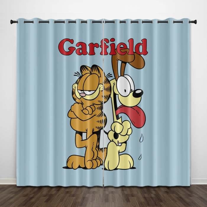 Garfield Curtains Pattern Blackout Window Drapes