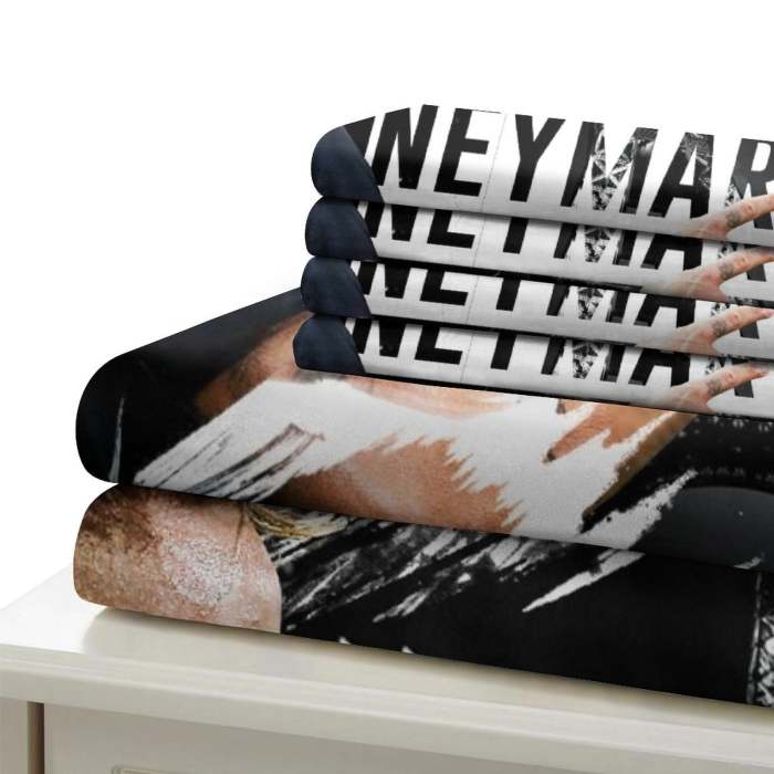 Neymar Pattern Bedding Set Quilt Cover Without Filler