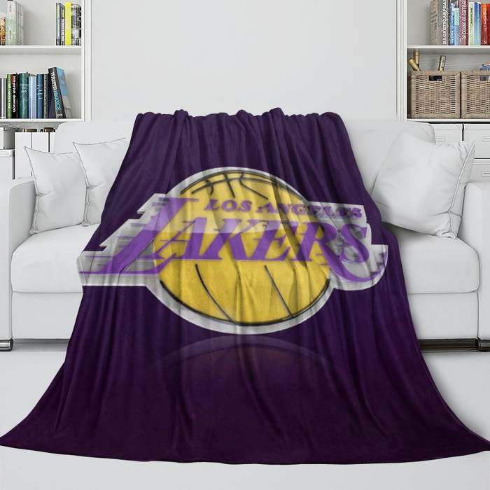 Los Angeles Lakers Blanket Flannel Throw Room Decoration