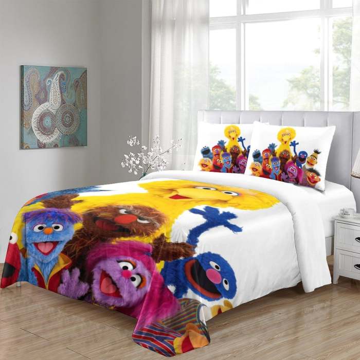 Sesame Street Bedding Set Quilt Duvet Cover Without Filler