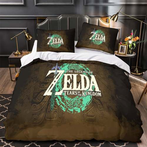 The Legend Of Zelda Pattern Bedding Set Quilt Duvet Cover Room Decoration