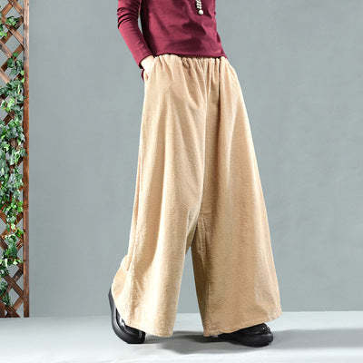 Women'S Autumn Loose Corduroy Wide Leg Pants