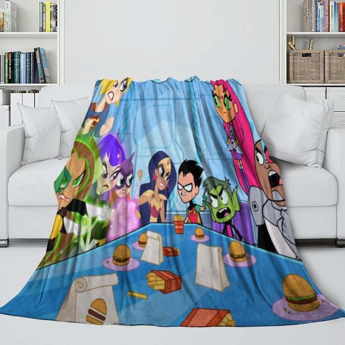 Teen Titans Go Blanket Flannel Throw Room Decoration