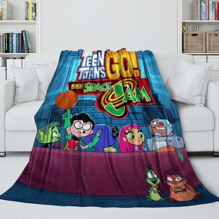 Teen Titans Go Blanket Flannel Throw Room Decoration