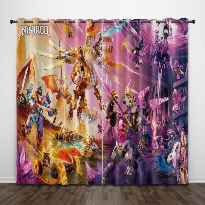 Lego Ninjago Curtains Pattern Blackout Window Drapes