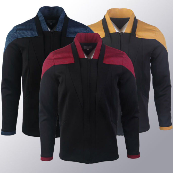 Star Trek Picard 3 Red Geordi Gold Blue Dress Uniform Starfleet Jacket Shirts Costume