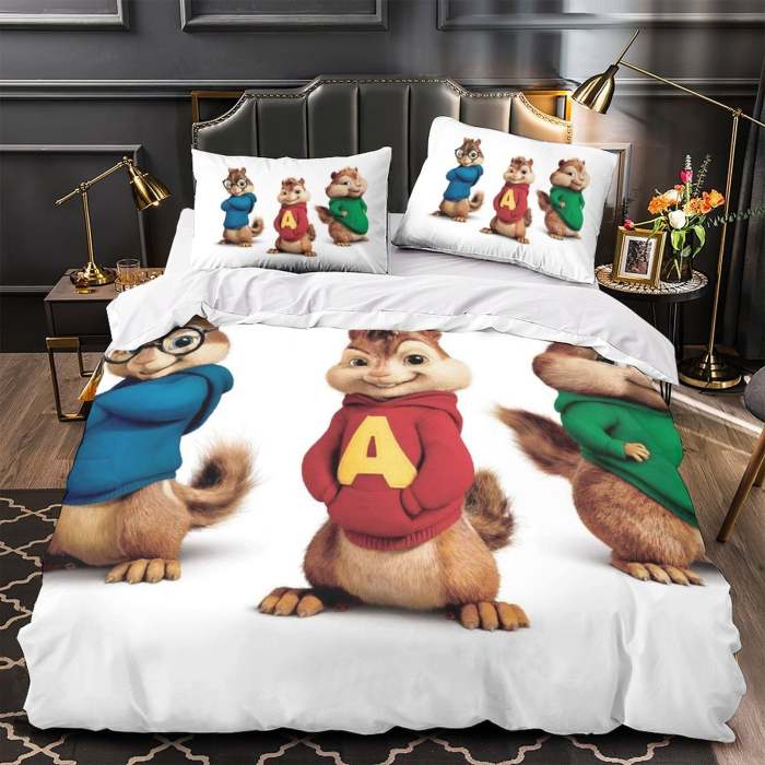 Alvin And The Chipmunks Bedding Set Quilt Duvet Cover Without Filler