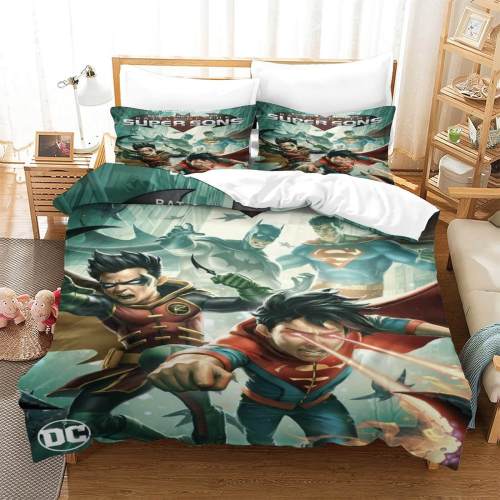 Batman And Superman Battle Of The Super Sons Bedding Set Quilt Duvet