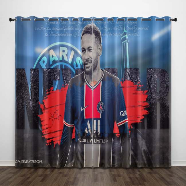 Neymar Curtains Pattern Blackout Window Drapes