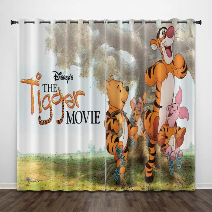 The Tigger Movie Curtains Pattern Blackout Window Drapes