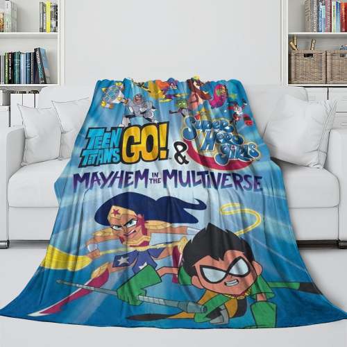 Teen Titans Go Blanket Flannel Throw Room Decoration