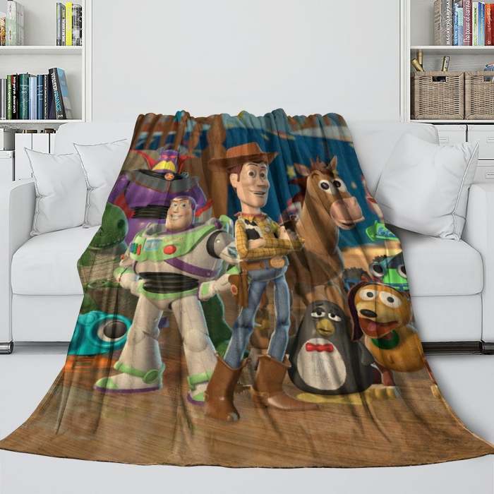 Cartoon Toy Story Blanket Flannel Fleece Throw Room Decoration